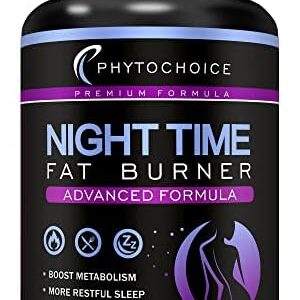 Night Time Weight Loss Pills -Carb Blocker Appetite Suppressant with Melatonin-Fat Burner Diet Pills that Work Fast for Women-Nighttime Metabolism Booster-Overnight Fat Burning Pills-1 Pack