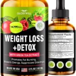 Weight Loss Drops Natural Detox Made in USA - Diet Drops for Fat Loss - Effective Appetite Suppressant & Metabolism Booster - 2 Fl Oz