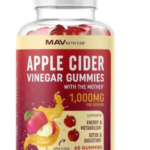 Apple Cider Vinegar Gummies for #1 Weight, Digestion, Detox, Immunity and Diet Support